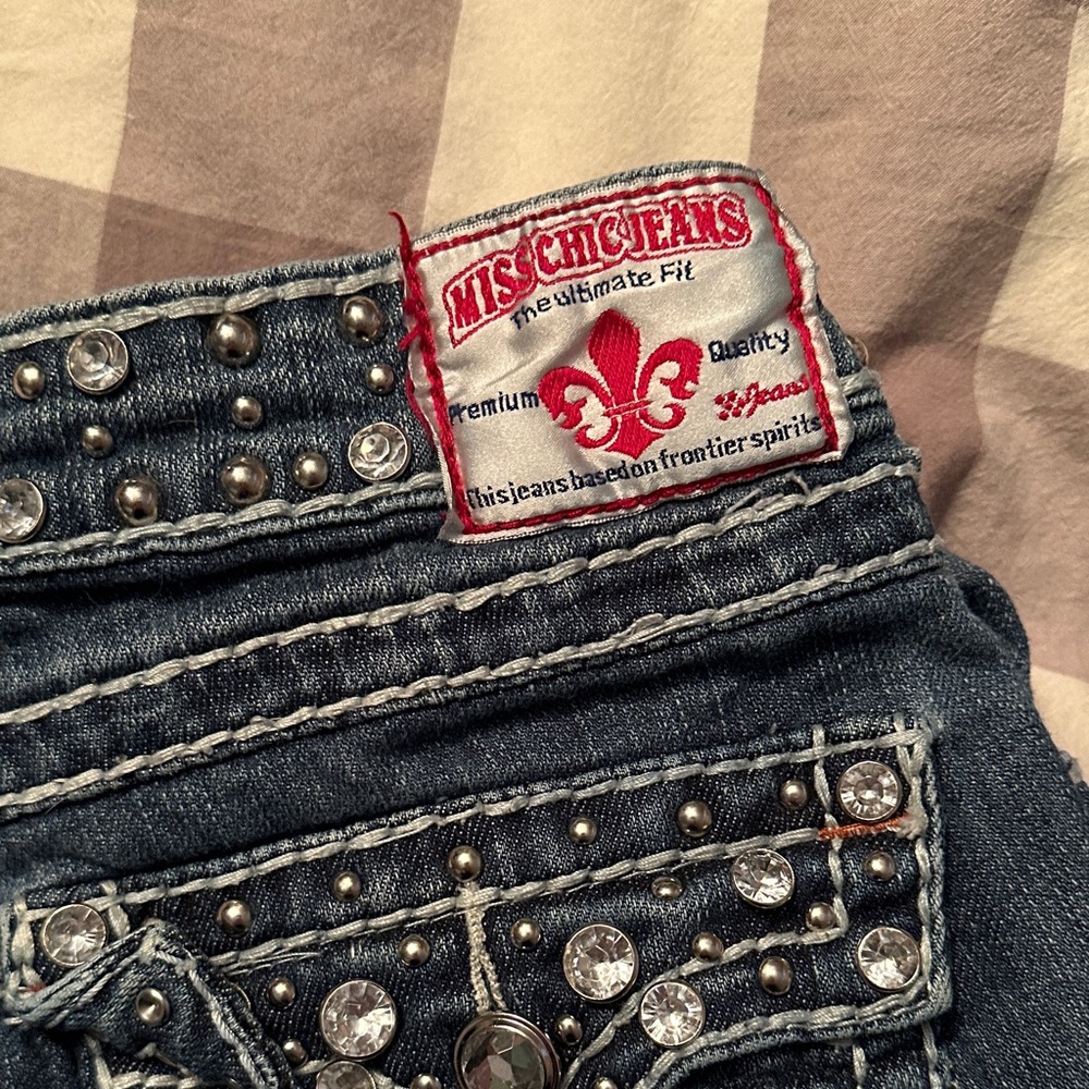 Miss Chic Jeans with Rhinestone Accents